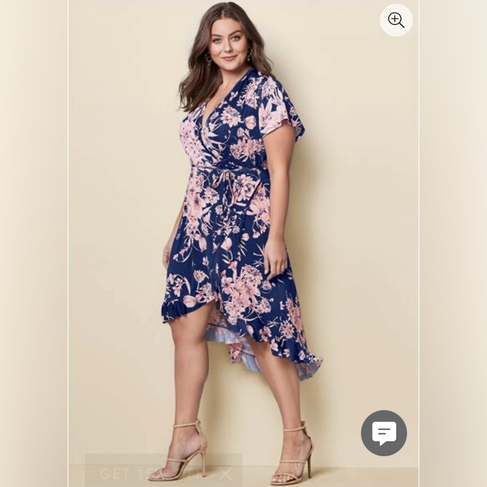Venus Floral Print Wrap Dress